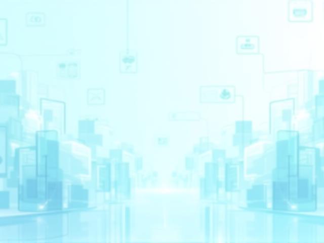 Ilustración de flujos de trabajo digitales en fondo azul representando eficiencia empresarial