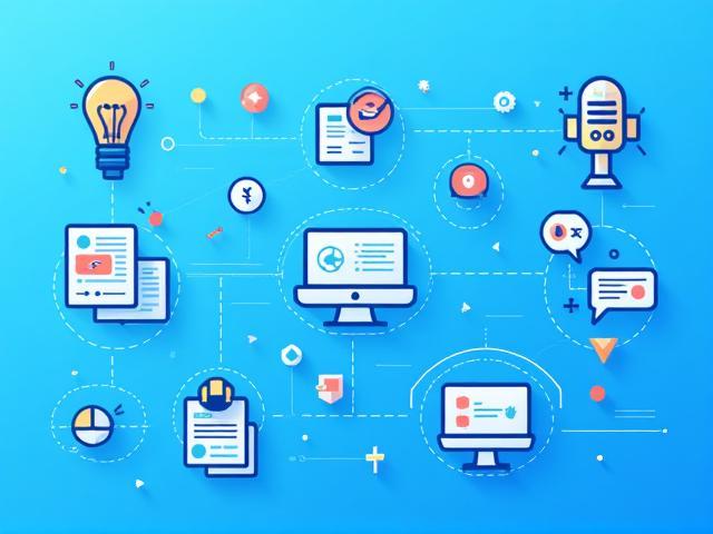 Iconos representando tecnología RPA y automatización de procesos